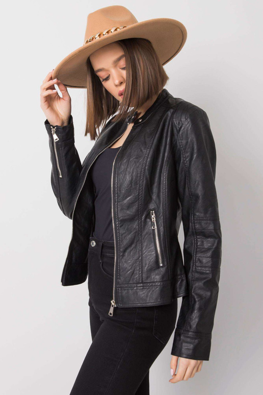 Eulalie Černá eko kožená bunda