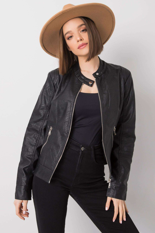 Eulalie Černá eko kožená bunda