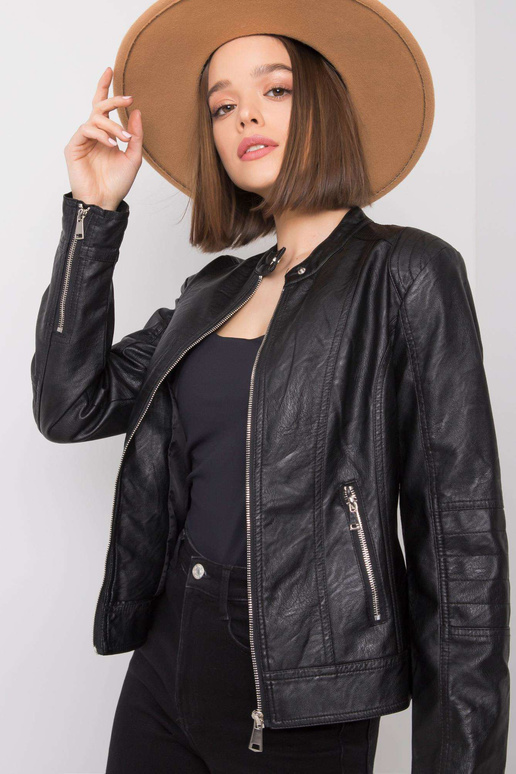 Eulalie Černá eko kožená bunda