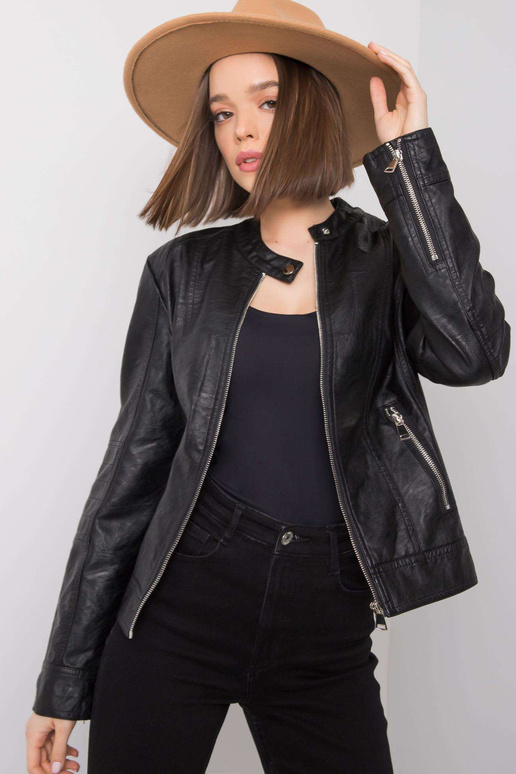 Eulalie Černá eko kožená bunda