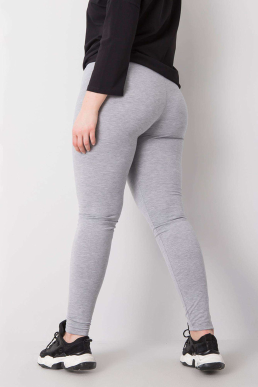 Šedé bavlněné legíny Melange Plus...