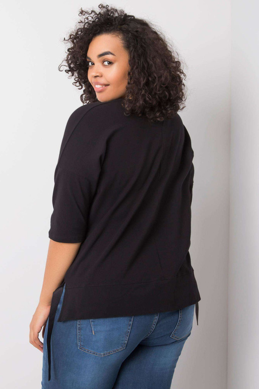 Černá halenka s nášivkami Cassia