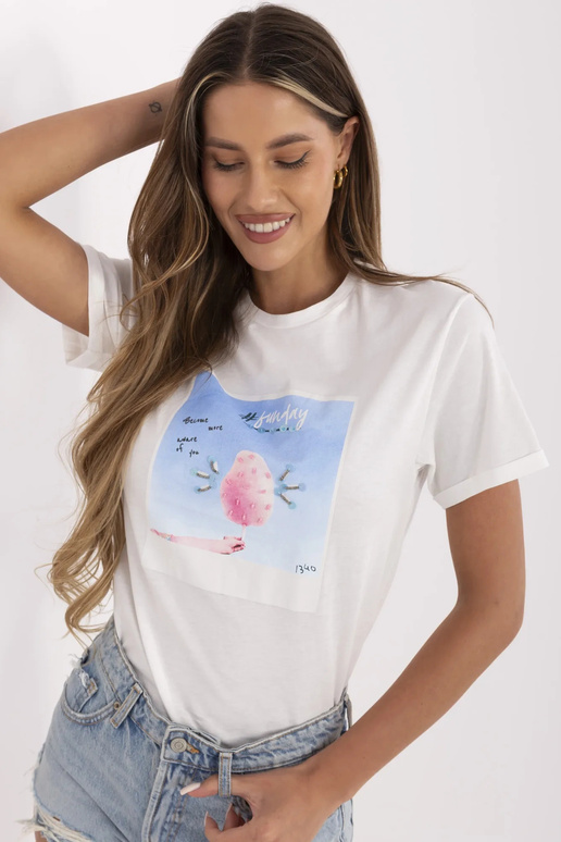 Bílé bavlněné tričko Kadi Bílé bavlněné tričko Kadi