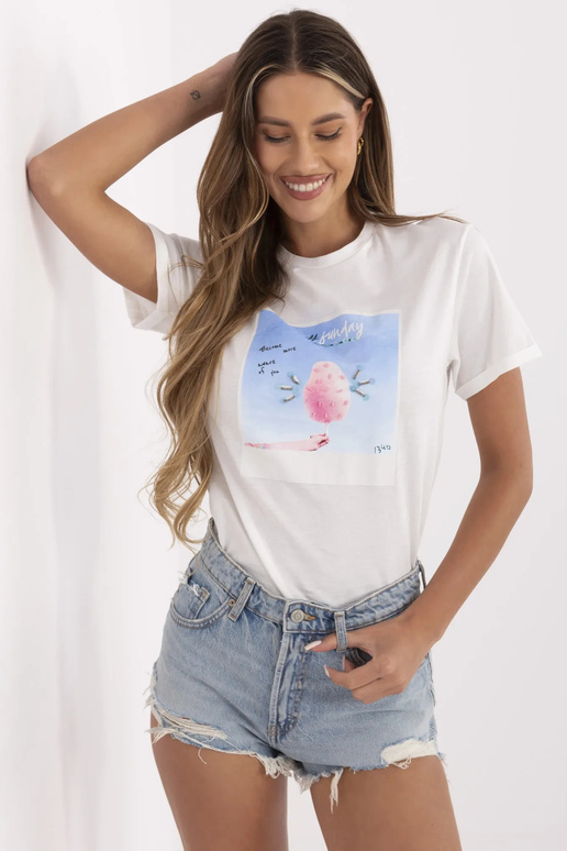 Bílé bavlněné tričko Kadi Bílé bavlněné tričko Kadi