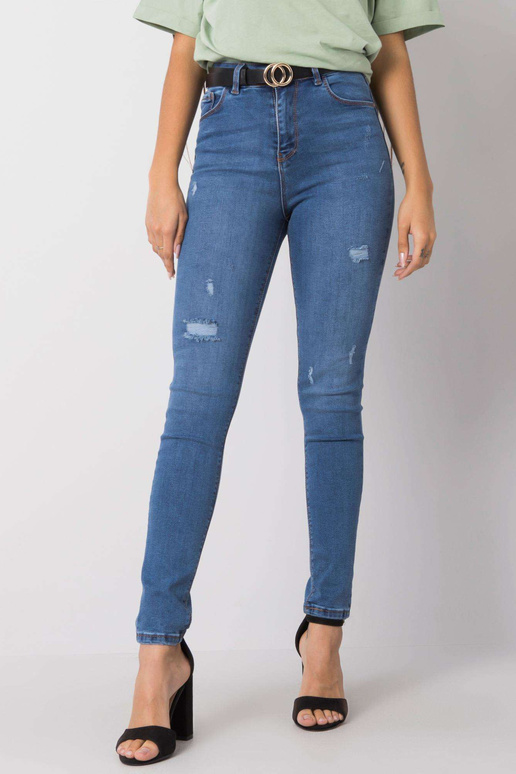 Modré džíny s oděrkami Alyssa RUE PARIS