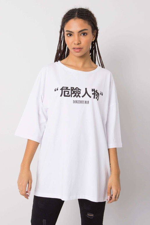 Bílé tričko s potiskem Alexis RUE PARIS