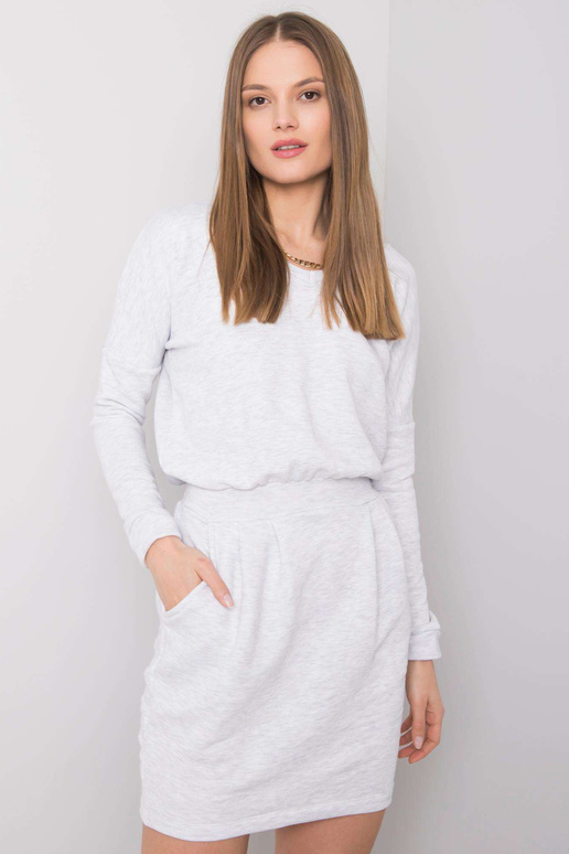 Světle šedé melanžové šaty Kloe RUE...