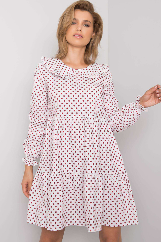 Bílé a červené puntíkované šaty Rori...