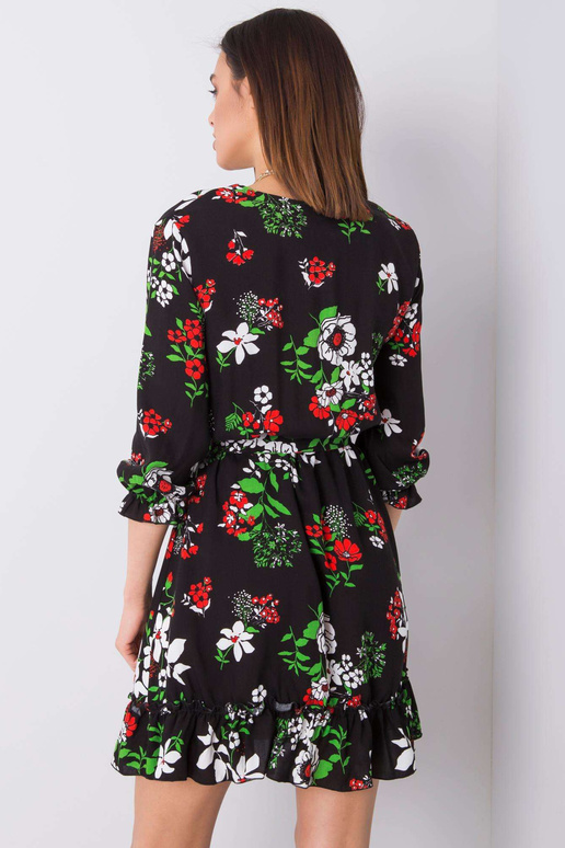 Černé květinové šaty Arlette