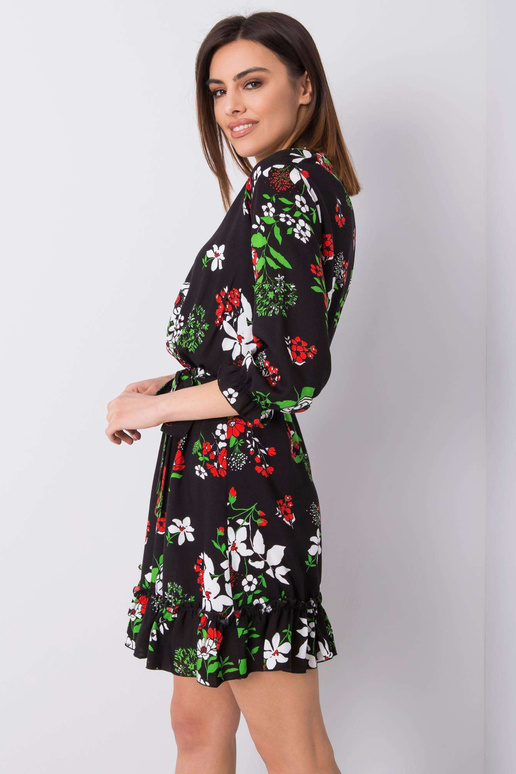 Černé květinové šaty Arlette