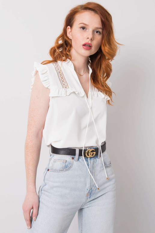 Ecru společenská halenka Eira OCH BELLA