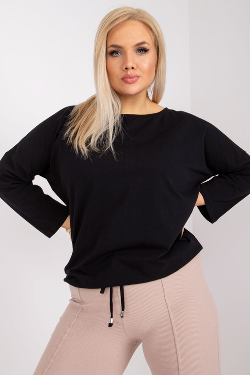 Černá dámská bavlněná halenka větší...