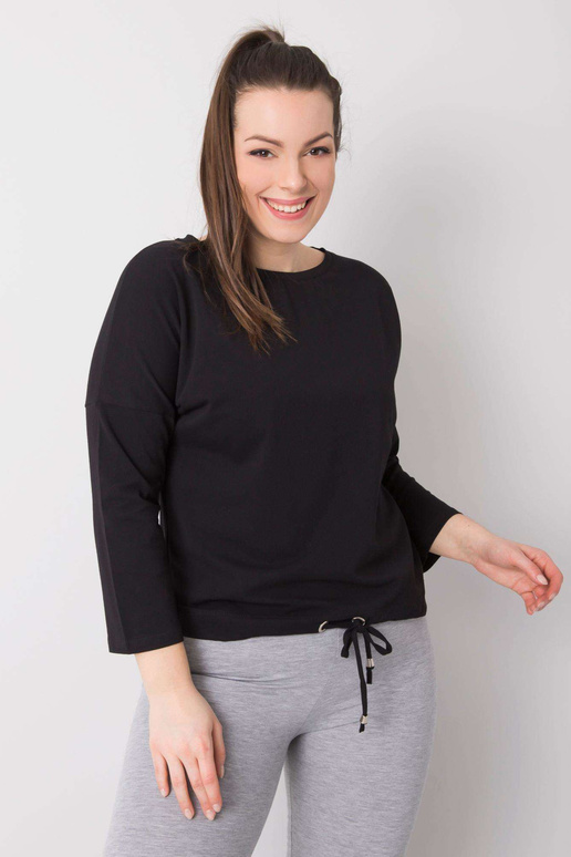 Černá dámská bavlněná halenka větší...