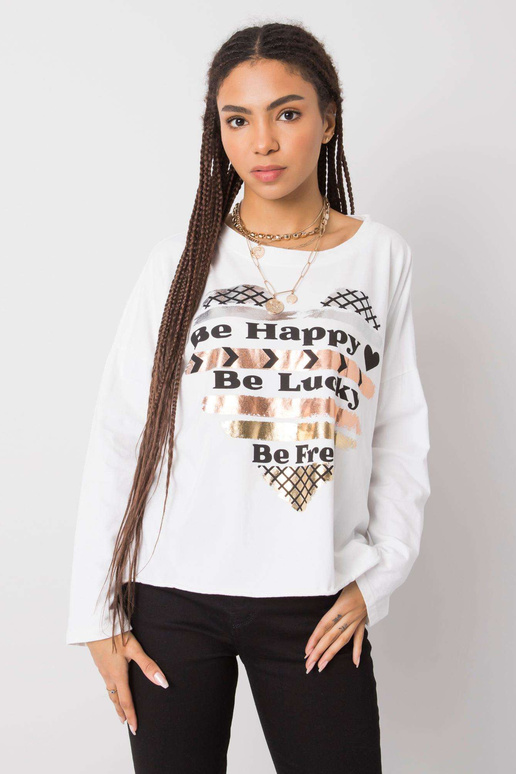 Bílá blůza s dlouhým rukávem Miriana