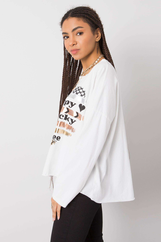 Bílá blůza s dlouhým rukávem Miriana