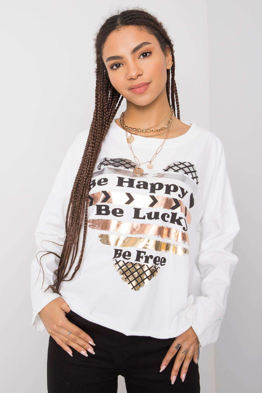 Bílá blůza s dlouhým rukávem Miriana