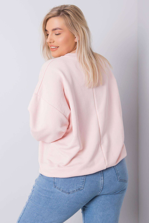 Světle růžová mikina plus size Mischa