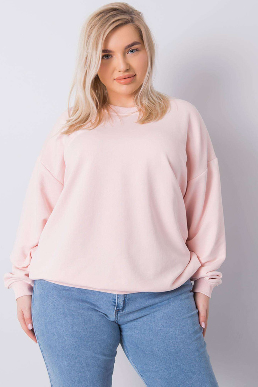 Světle růžová mikina plus size Mischa