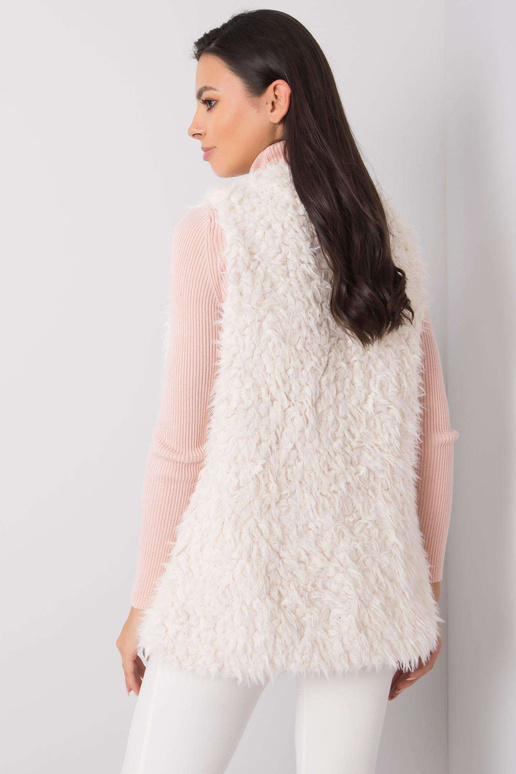 Ecru kožešinová vesta Sybille