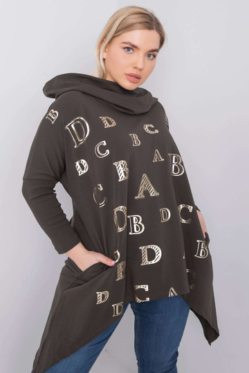 Tmavá khaki mikina s kapucí... 2