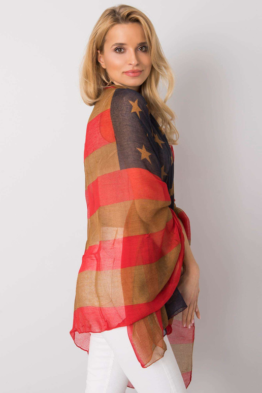 Červenohnědá zavinovačka s potiskem