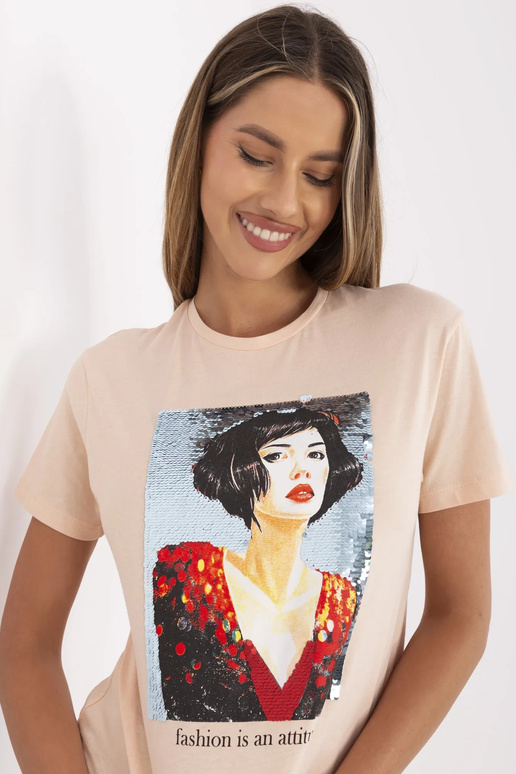 Lososové tričko s nášivkou Alaine Lososové tričko s nášivkou Alaine