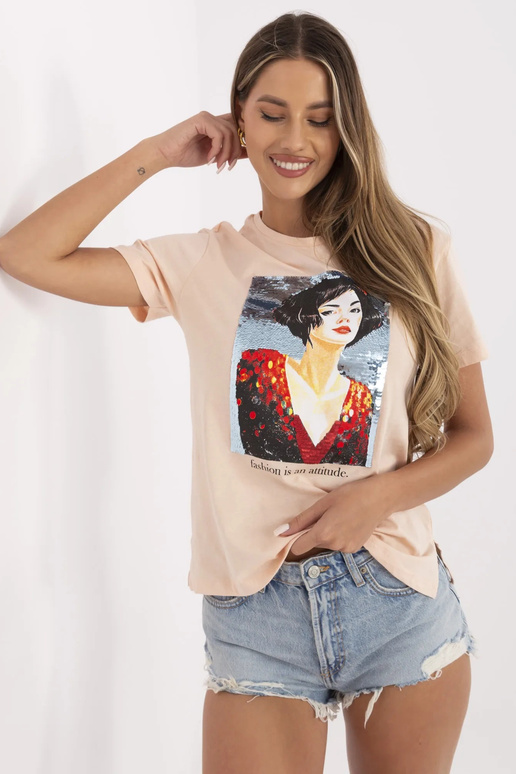 Lososové tričko s nášivkou Alaine Lososové tričko s nášivkou Alaine