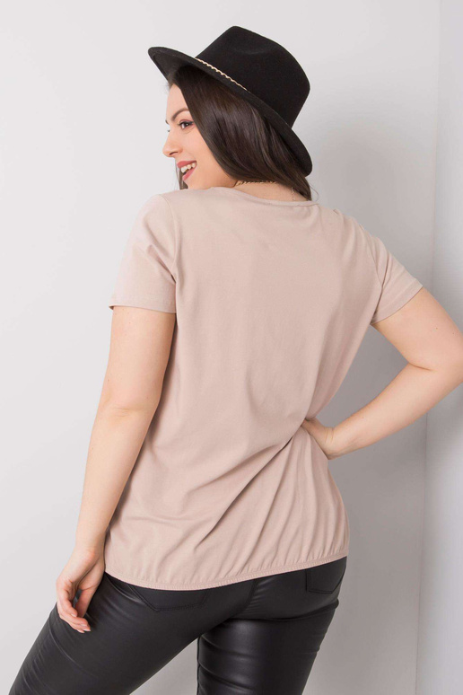 Béžová halenka Celeste Cotton Plus Size