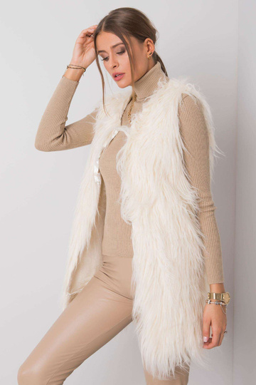 Ecru kožešinová vesta Rafael 2