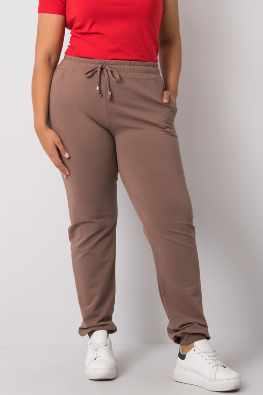 Tepláky Beatriz Brown Plus Size