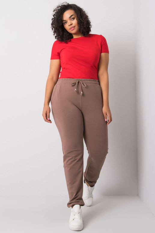 Tepláky Beatriz Brown Plus Size