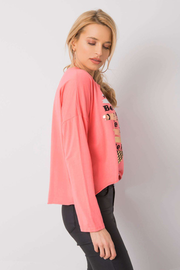 Korálová blůza s dlouhým...