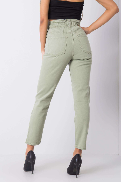 Khaki džíny s vysokým pasem Beatrix...