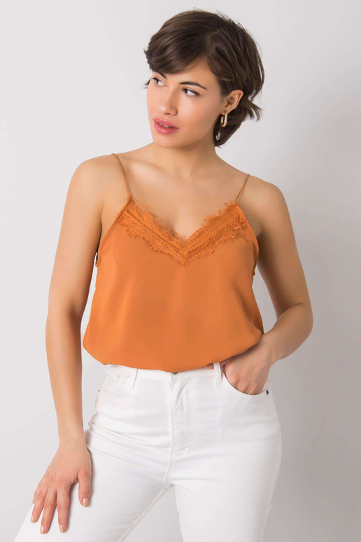 Hnědý top Griselda RUE PARIS