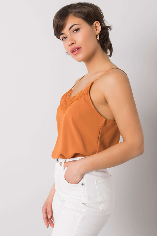 Hnědý top Griselda RUE PARIS