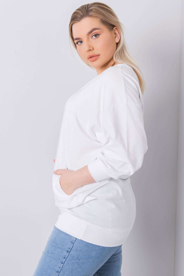 Bílá nadměrná halenka s...