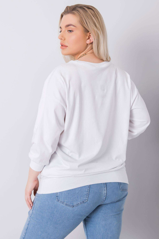 Bílá nadměrná halenka s aplikací Messina