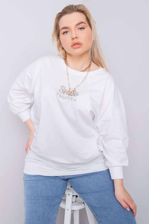 Bílá nadměrná halenka s aplikací Messina