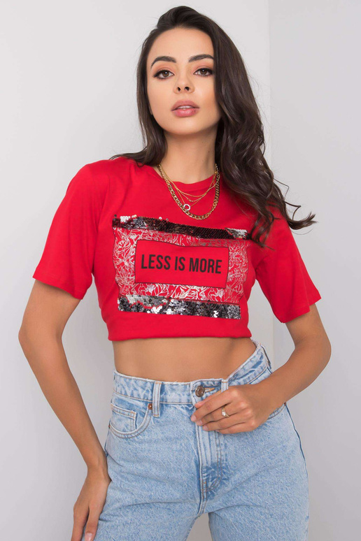 Červené tričko s nápisem Nikki Červené tričko s nápisem Nikki