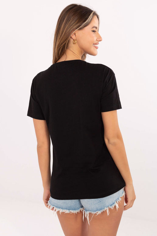 Černé tričko s potiskem Mabel Černé tričko s potiskem Mabel