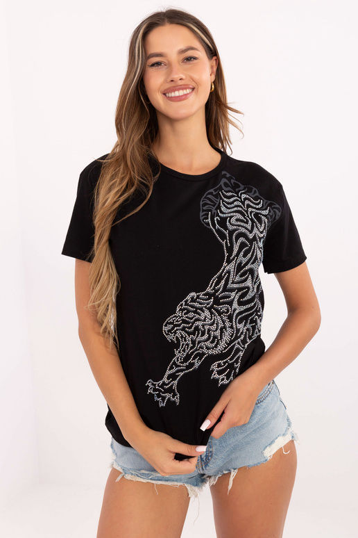 Černé tričko s potiskem Mabel Černé tričko s potiskem Mabel