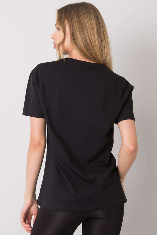 Černé tričko s potiskem Kemmy Černé tričko s potiskem Kemmy