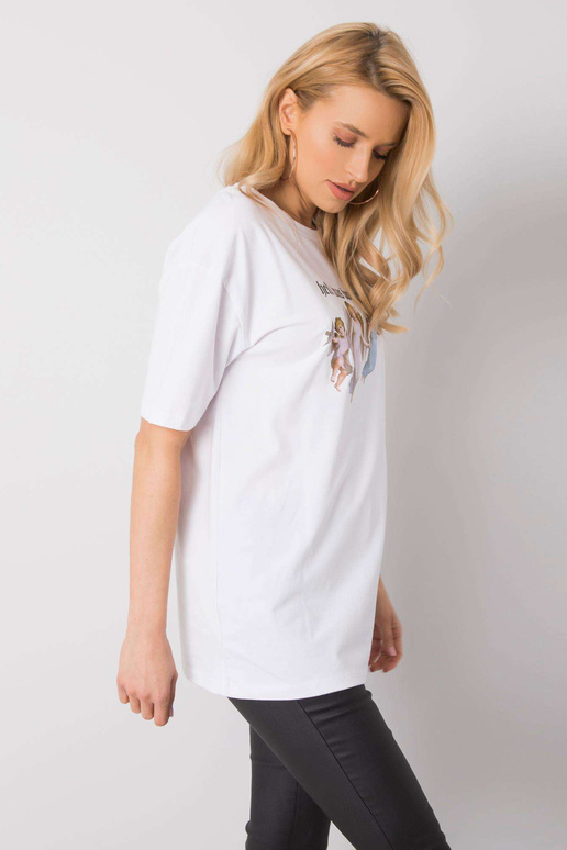 Bílé tričko s potiskem Jasmine RUE PARIS Bílé tričko s potiskem Jasmine RUE PARIS