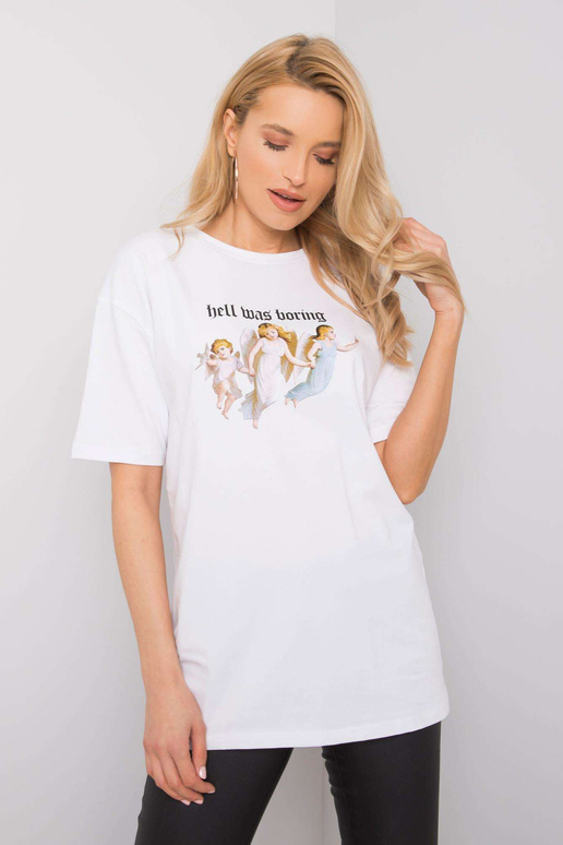 Bílé tričko s potiskem Jasmine RUE PARIS Bílé tričko s potiskem Jasmine RUE PARIS