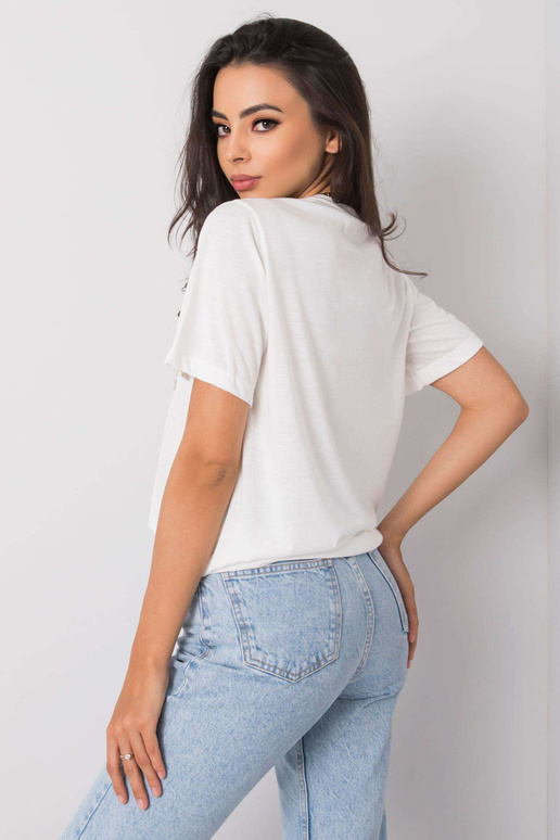 Bílé dámské bavlněné tričko Lynda Bílé dámské bavlněné tričko Lynda
