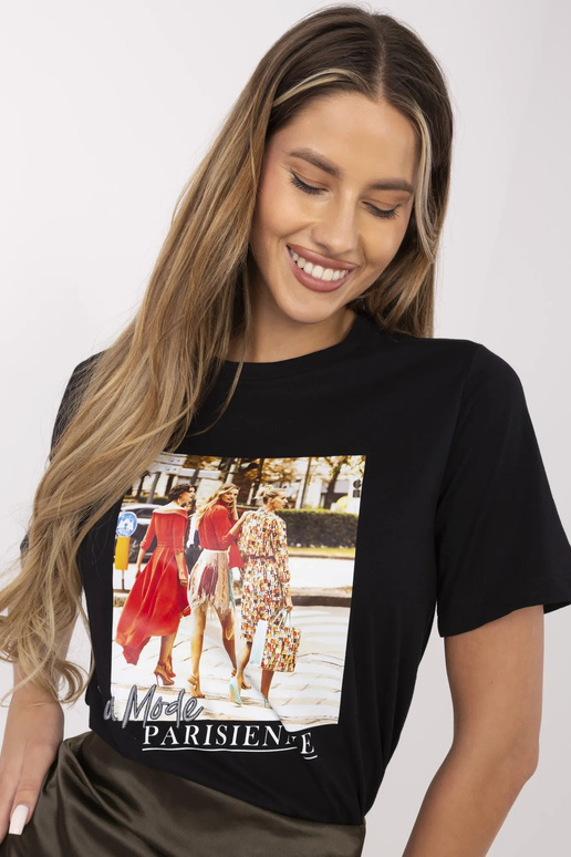 Černé tričko s potiskem od Joelle Černé tričko s potiskem od Joelle