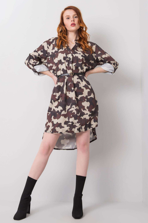 Béžové a hnědé maskáčové šaty Blaise Béžové a hnědé maskáčové šaty Blaise