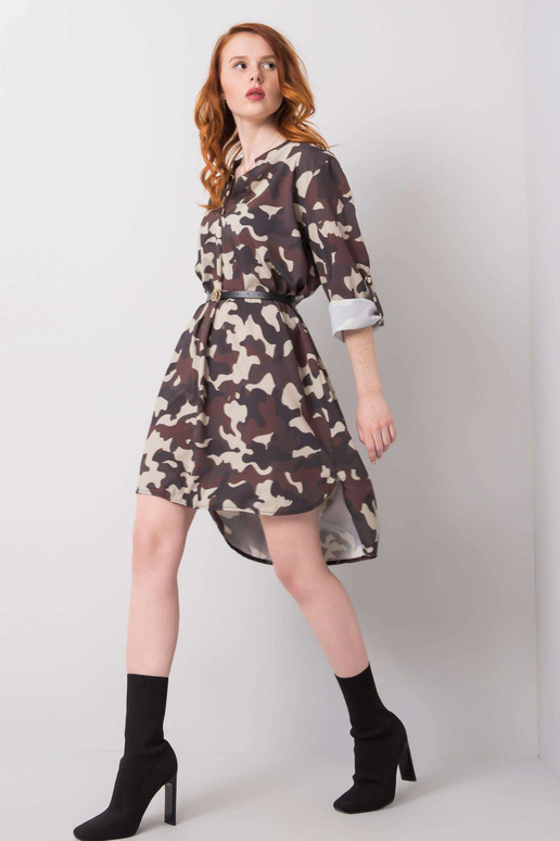 Béžové a hnědé maskáčové šaty Blaise Béžové a hnědé maskáčové šaty Blaise