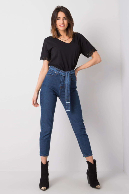 Modré džínové kalhoty Kiara RUE PARIS...