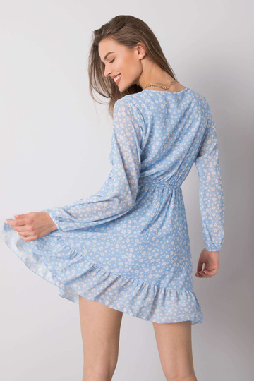 Modré šaty s volánem Eunika... 2